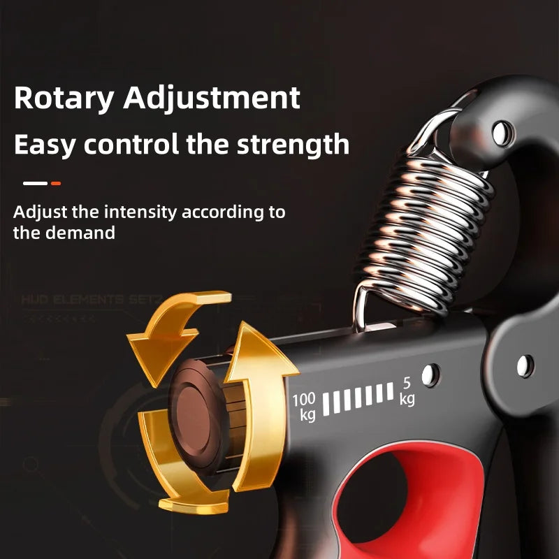 Grip Strengthener Gym Training Hand Exerciser Adjustable 5-100KG Fitness Unisex Finger Rehabilitation Training Hand Grip Pesas